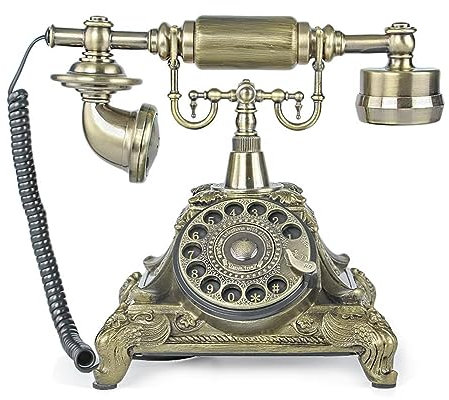BKSYOFU Teléfono Antiguo clásico con Cable, Esfera giratoria, teléfono Vintage, teléfonos fijos Decorativos for el hogar, Oficina, Hotel, Regalo
