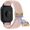 Niboow Bracelet Tressée pour Xiaomi Watch S4/Redmi Watch5 Active/Watch5 Lite, Bracelet en Nylon Elastique avec Fermoir Magnétique pour Xiaomi Watch S4/Redmi Watch5 Active/Watch5 Lite - Rose