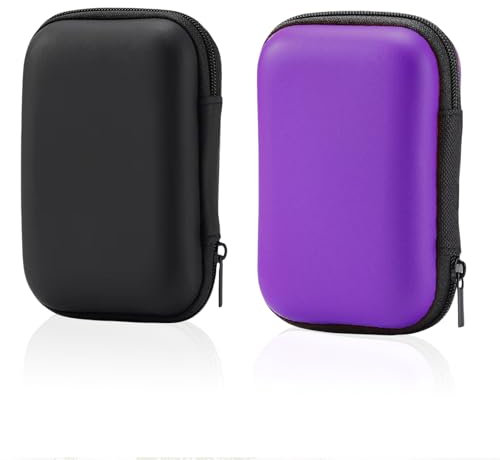 Mrltau 2 Stück Robuste Spielkartenbox für UNO Flip, UNO Extreme (Schwarz und Lila)