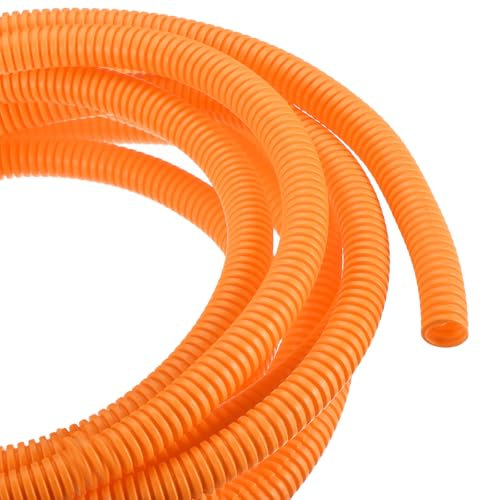 DMiotech 6m Wire Loom Split Tubing 12.7mm, Cord Protectors from Pet Flexible Conduit Cable Management for Office, Home, Garden, Orange