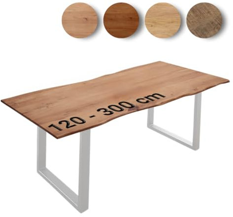 trelevo Tischplatte 26mm, anpassbare Optionen, Akazienholz oder Mangoholz, Größen von 120-300cm, für Esstische, Schreibtische oder Couchtische
