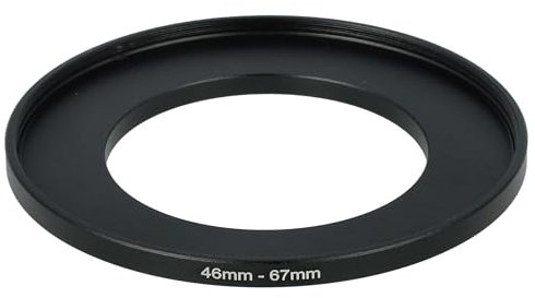 vhbw Step-Up-Ring Adapter 46mm - 67mm kompatibel mit Sony E 30 mm 3.5 Macro (SL-30M35) Kamera Objektiv - Filteradapter, Metall Schwarz