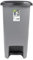 JVL Slim Plastic Lidded Foot Pedal Waste Bin, 40L, Grey