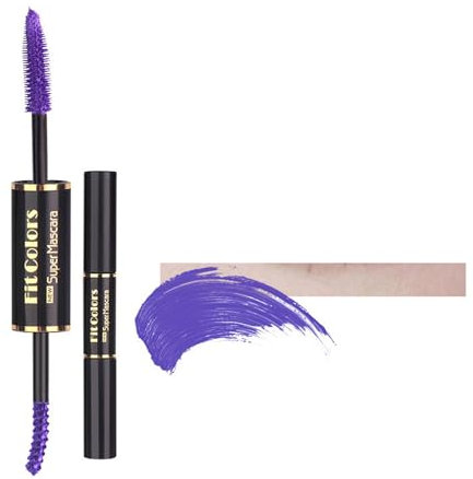 Mascara Colorato A Doppia EstremitàImpermeabilelunga Durataspessoremascara Coloratotrucco Occhi (2 VIOLA, Taglia unica)