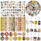 98 Stück Detektiv-Partygeschenke, Spionage-Tattoos, Slap Armbänder, Schlüsselanhänger, Aufkleber für Detektiv, Geburtstag, Party, Dekorationen, Zubehör, Geschenke für Kinder, Teenager, Jungen,