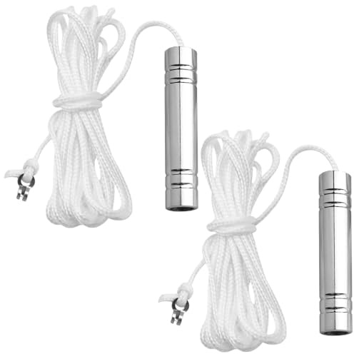 Rixotix 2-Piece Pull Cord Weight Handle with 150cm Cord Connectors - Ideal for Bathroom Lights, Ceiling Fans, and Blinds