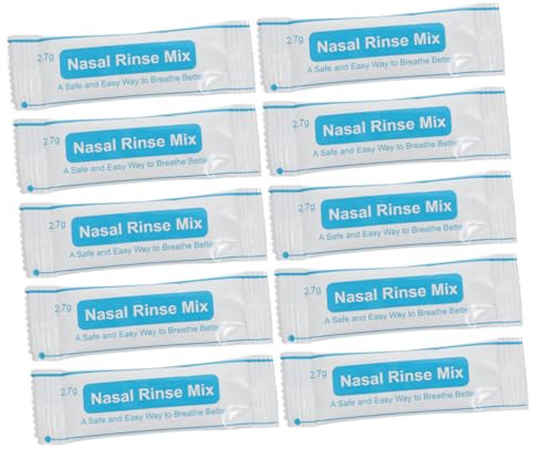 DEARMAMY Nasenspülsalz Beutel für Nasenspülung mit 40 Portionen Schnell Lösliches Nasales Rinsesalz Leicht zu Verwenden den Täglichen Nasenhöhlenschutz