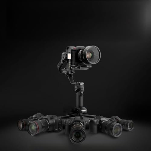 Qukaim CRANE 4 Handheld 3-Axis Camera Gimbal Stabilizer, 6kg Load Bearing, Built-in 10W LED Fill Light, PD Fast Charging Battery, Mini Tripod, Carrying Case for DSLR Camera