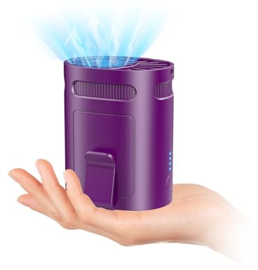 Ventilatore con Pinza da Cintura, Mini Ventilatore Maglietta USB Ricaricabile con 4 Velocità, Ventilatore a Clip per la Vita Batteria da 3500 mAh, Cuffie Waist Fan per Campeggio, Esterno,Lavoro