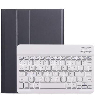 JiuRui tablet Accessori, Detachable Backlit Keyboard Case Flip PU Leather Stand PC Cover compatible with Samsung Galaxy Tab S7 11 inch SM-T870 SM-T875(Black+white keyboard)