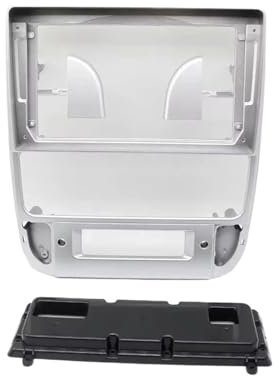 FHCBUTAE Panneau Stéréo Kit De Tableau De Bord Autoradio 9 Pouces Cadre Audio Adaptateur GPS pour Peugeot 406 1995-2005(Silver Frame)