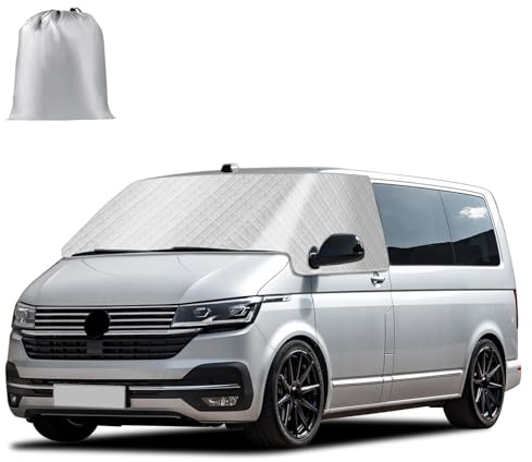 Windschutzscheiben Abdeckung Kompatibel mit VW T6 2015-2024, Externe Frontscheiben Sonnenschutz, Schnee Eisschutz Wrap Abdeckung