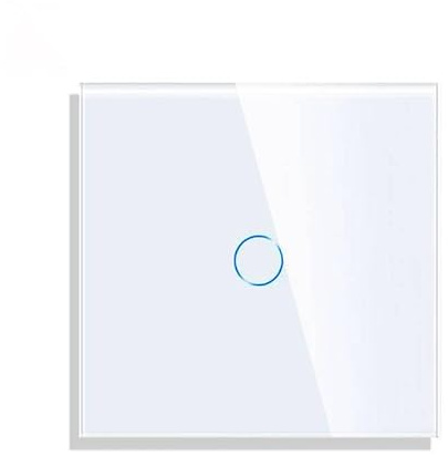 LEDBOX Pulsador timbre táctil KOOB frontal cristal blanco