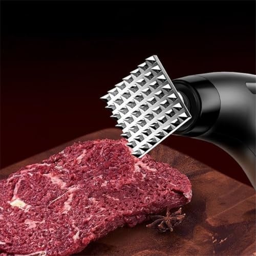 Gettimore Elektrischer Fleischklopfer aus 304 Edelstahl, Küchenwerkzeug mit leistungsstarkem Motor und abnehmbarem Kopf für mühelose Zubereitung von Steak, Rind, Huhn, zeitsparendes Gadget für