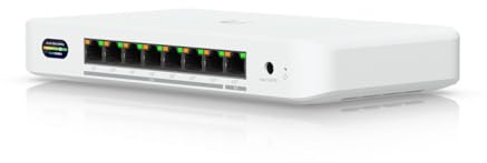Ubiquiti UdB-Switch 2.5g Ethernet [100/1000/2500] Supporto Power Over Ethernet [poe] Bianco (compact Poe+ Switch* With [1] - 10 Gbe Port, [7] 2.5 Gbe