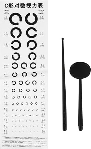 Sehtafel für Sehtest 1 Satz PVC mit Teleskopstab