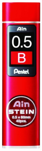 Pentel Ain STEIN C275 Feinmine, 40 Minen je Dose, 0.5 mm, Härtegrad B (12 Dosen)