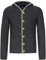 Almbock Herren Strickjacke mit Kapuze, schwarz anthrazit, Größe S