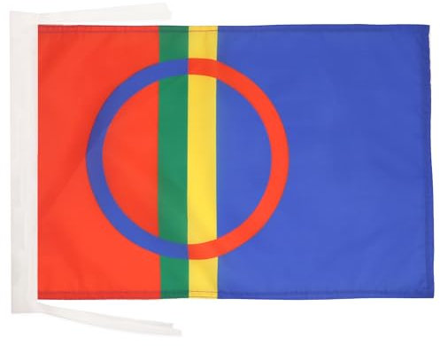 Drapeau Samis de Laponie 45x30cm - PAVILLON saami 30 x 45 cm haute qualité - AZ FLAG