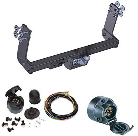 AHK Anhängerkupplung mit Elektrosatz 7 polig für Mercedes Sprinter W901-905 / VW 28-46 95-06 Fahrgestell/Pritsche Anhängevorrichtung Hängevorrichtung - starr, mit angeschraubtem Kugelkopf