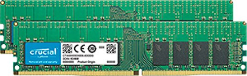 Crucial CT2K16G4RFS4266 DDR4 32 GB (2 x 16 GB) DIMM 288-Pin 2666 MHz/PC4-21300 CL19 1.2 V Registered ECC Memory Kit - Green