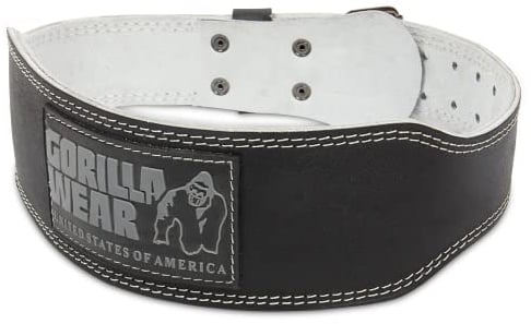 Gorilla Wear 4 Inch Padded Leather Belt - schwarz - Bodybuilding und Fitness Gürtel für Damen und Herren, S-M