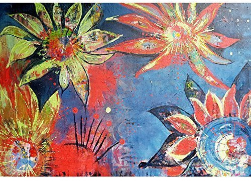 Acrylbild bunt und abstrakt auf Leinwand 100x70x1,5cm handgemalt Unikat