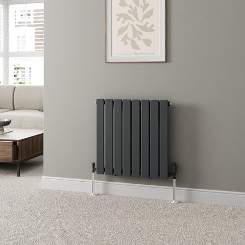 DuraTherm® 600 x 604mm Anthracy Horizontal Designer Radiator Single Column Flat Panel Modern Central Heating Panels Bathroom Radiators