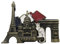 3D Paris Frankreich Eiffelturm Metall Kühlschrankmagnet Reise-Souvenirs Kühlschrankmagnet Home and Kitchen Dekoration Magnetaufkleber Kollektion