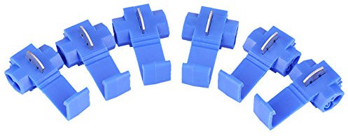 Quick Wire Splice Clips Kit, 50pcs Blue Wire Terminal Connectors Quick Wire Splice Clips Terminal Connectors for 0.72-2.5mm 2 Wire Connectingt junction cable splicers