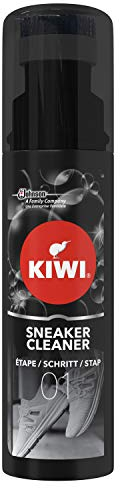Kiwi Nettoyant pour Baskets, Brosse Intégrée, Sneaker Cleaner, 75 ml