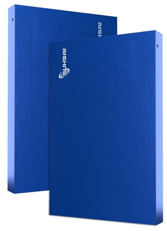 SUHSAI Disco Duro Externo portátil USB 2.0 HDD Backup 120 GB Disco Duro de Transferencia de Datos Ultrafino de Alta Velocidad Compatible con PC, Mac, Windows, Escritorio (Azul)