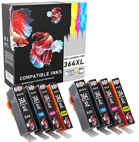 Prestige Cartridge 364 364XL Druckerpatronen Kompatibel mit HP Photosmart 5520 5510 6520 7520 7510 6510 B209a C6380 C5380 C510a C310a D5460 Officejet 4620 Deskjet 3520 3070A | 8er Pack