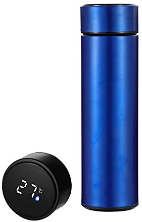 1Pc Direct Drink Flask Coffee Mug Home for Hot Keeps Cold Blue Stainless Steel 500ml
