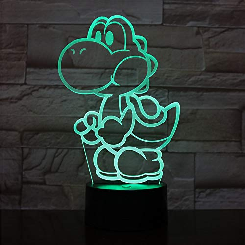 LED-Lampe „Yoshi - Super Mario“ mit Farbwechsel, USB, Nachtlicht und Dekoration