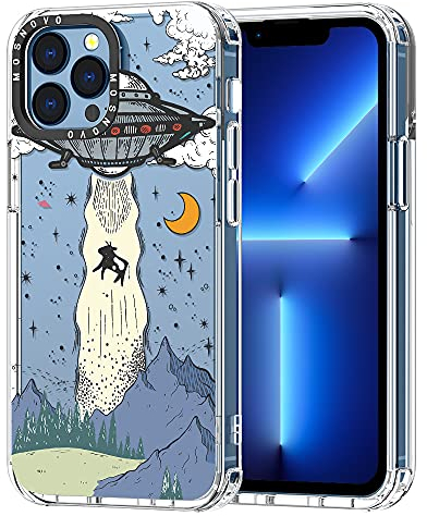 MOSNOVO für iPhone 13 Pro Max Hülle – Durchsichtige, schlanke, stoßfeste TPU+PC-Handyhülle, [6,6 Fuß Fallschutz/Anti-Abziehen] - UFO
