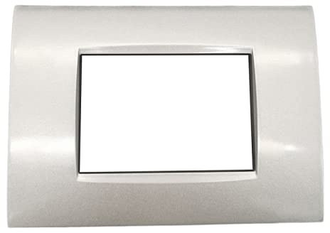 TOT ELECTRIC Placche compatibili con bticino living light AIR placca rigida filo muro quadra per supporti LN4703C (4 Posti, T3 - Silver Tech)