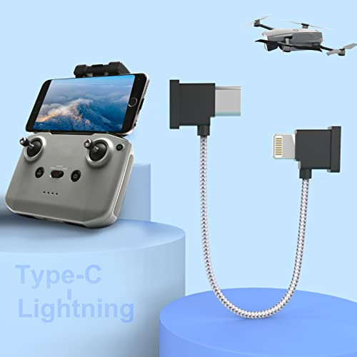 MTAKYI 0.5FT/15CM USB C-Lightning Remote Controller Cable for DJI Mavic Drones & Apple/iOS Devices