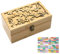 RoseFlower Boîte Huile Essentielle Aromathérapie Boîte de Stockage, 24 Trous imperméable Boîte de Rangement en Bois - Organisateur Étui de Transport pour Voyage et Présentation