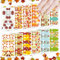 12 Sheets Maple Leaf Fall Nail Wraps Stickers, Self-Adhesive Fall Nail Art Stickers Decals Nail Strips Polish Stickers for Women Girls Nail Design DIY Decoration