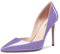 Aachcol Donna Spillo Pumps Chiusa a Punta Alto High Tacco Heel Slip-on Scarpe da Matrimonio Ufficio 10 CM Viola Verniciata 38 EU