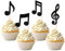 Xsstarmi 24 Pack Music Notes Cupcake Toppers Rock Star Music Symbol Cupcake Picks for Music Theme Baby Shower Kids Birthday Party Cake Decorations Supplies