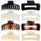 Lot de 8 Grandes Pinces à Cheveux, Pinces à Cheveux Anti-Dérapante, Pinces à Cheveux Griffe pour Cheveux Épais Et Fins, Accessoires de Coiffure pour Femmes, 2 Styles, 4 Couleu (Transparence)