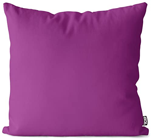 VOID Kissenbezug wetterfest Kissenhülle Polyester wasserfest Dekokissen Outdoor Kissen Zierkissen, Kissen Größe:60 x 60 cm, Kissen Farbe:Lila
