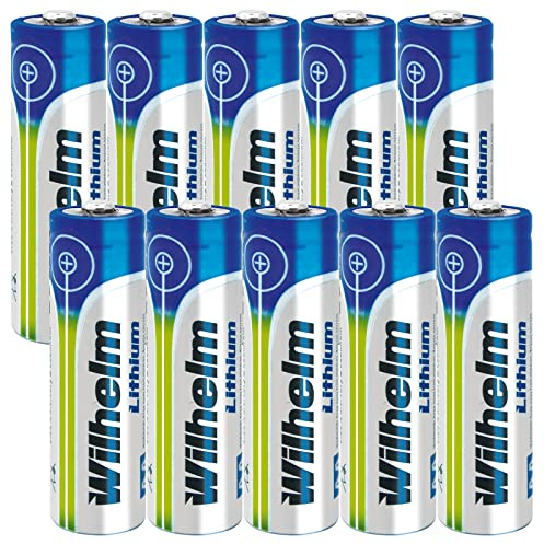 Wilhelm Lithium AA Batterien Mignon LR6 1,5 V Lange Laufzeit – 10 Stück