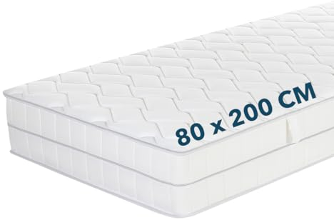 Ortho-Relax Kaltschaummatratze 80x200cm, ca. 19cm hoch, Härtegrad H4, 100 Nächte Probeschlafen, Allergiker geeignet atmungsaktive Matratze, Luftkanal 5-Zonen-Spezial-Komfortschaum-Matratze