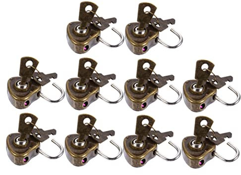 Operitacx 10 Pièces Cadenas De Valise Forme De Cœur Mini Cadenas Antirouille Polyvalent Avec Clés