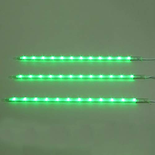 Dapo LED-Lichtleiste 3 x 30cm mit je 12 LEDs je 12 LEDs -0,8 W, Küchen-Regal-Unterbau-Wand-Schrank-Möbel-Schaufenster-Licht-Stab-Stick-Leuchte-Lampe (Grün)