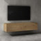 doporro Meuble TV Bas 140x40,2x30cm Armoire TV Marron Clair Table de Télévision Salon avec Portes Meuble TV Suspendu MBTV02