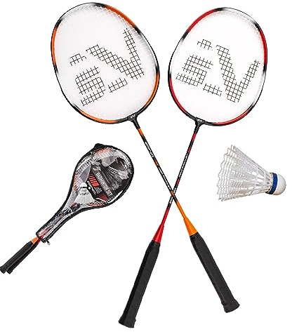 SportVida Badminton Set 2-4 Spieler, Badmintonset für die Familie zum Spielen und Trainieren (2 Spieler)